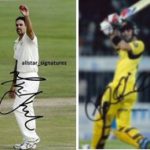SIgned and Framed photos of Mitchell Johnson and Glenn Maxwell